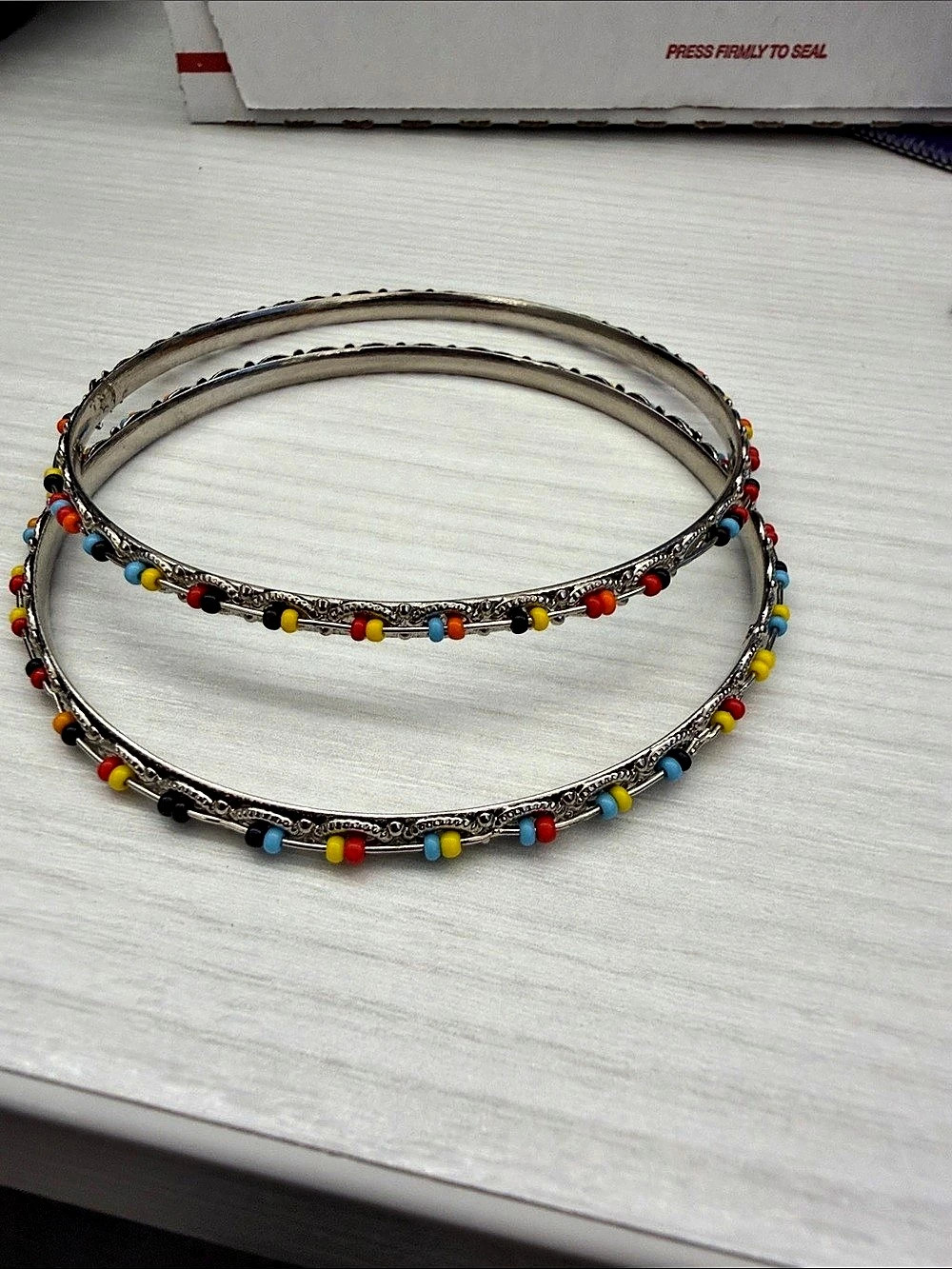 Colorful Beaded Silver-Tone Bracelet Set
